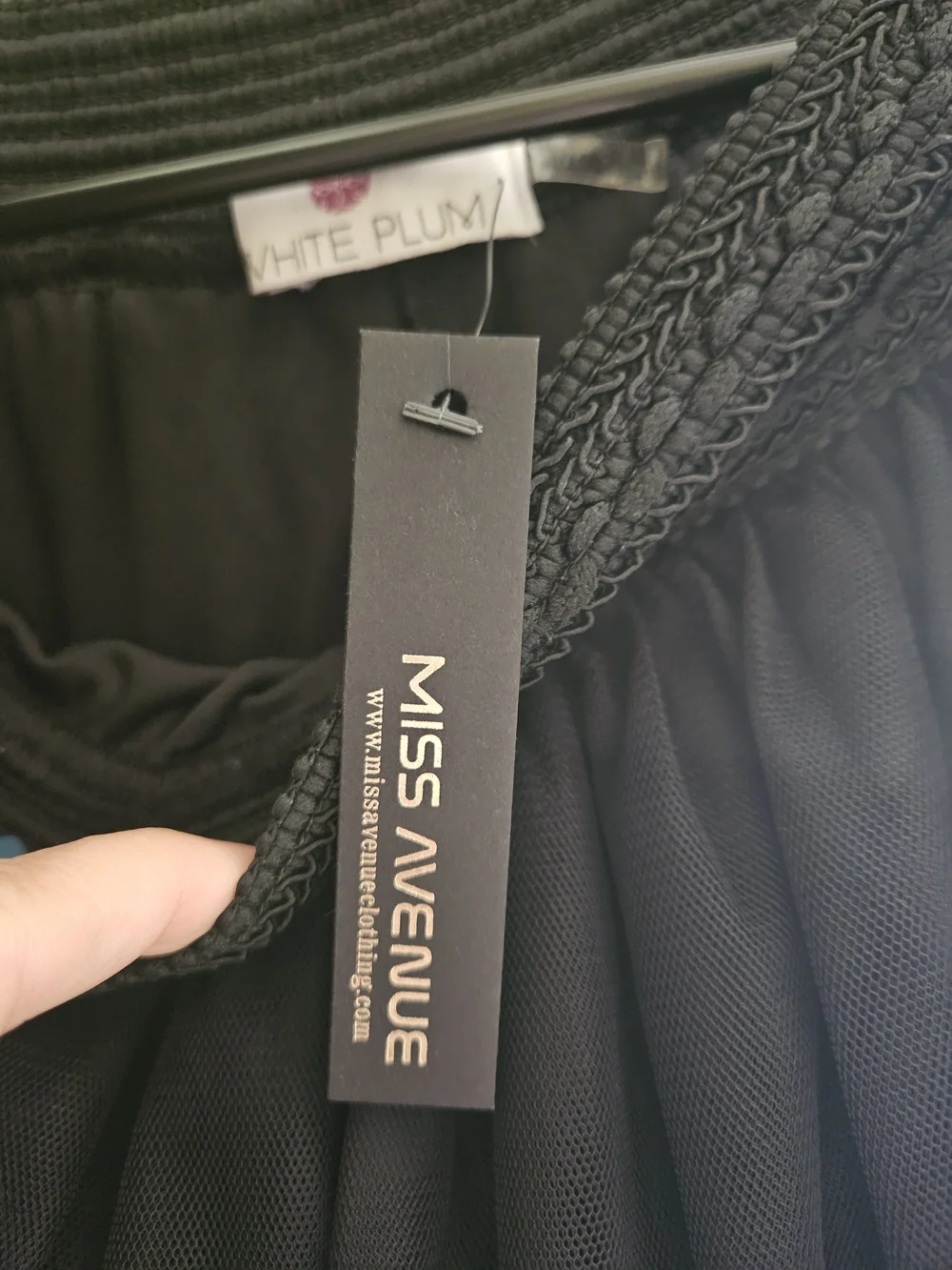 White Plum x Miss Avenue Black Layered Tulle Midi Skirt NWT - Picture 2 of 2